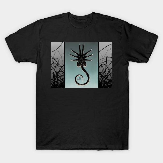 Facehugger Suspended in Fluid T-Shirt by DahlisCrafter